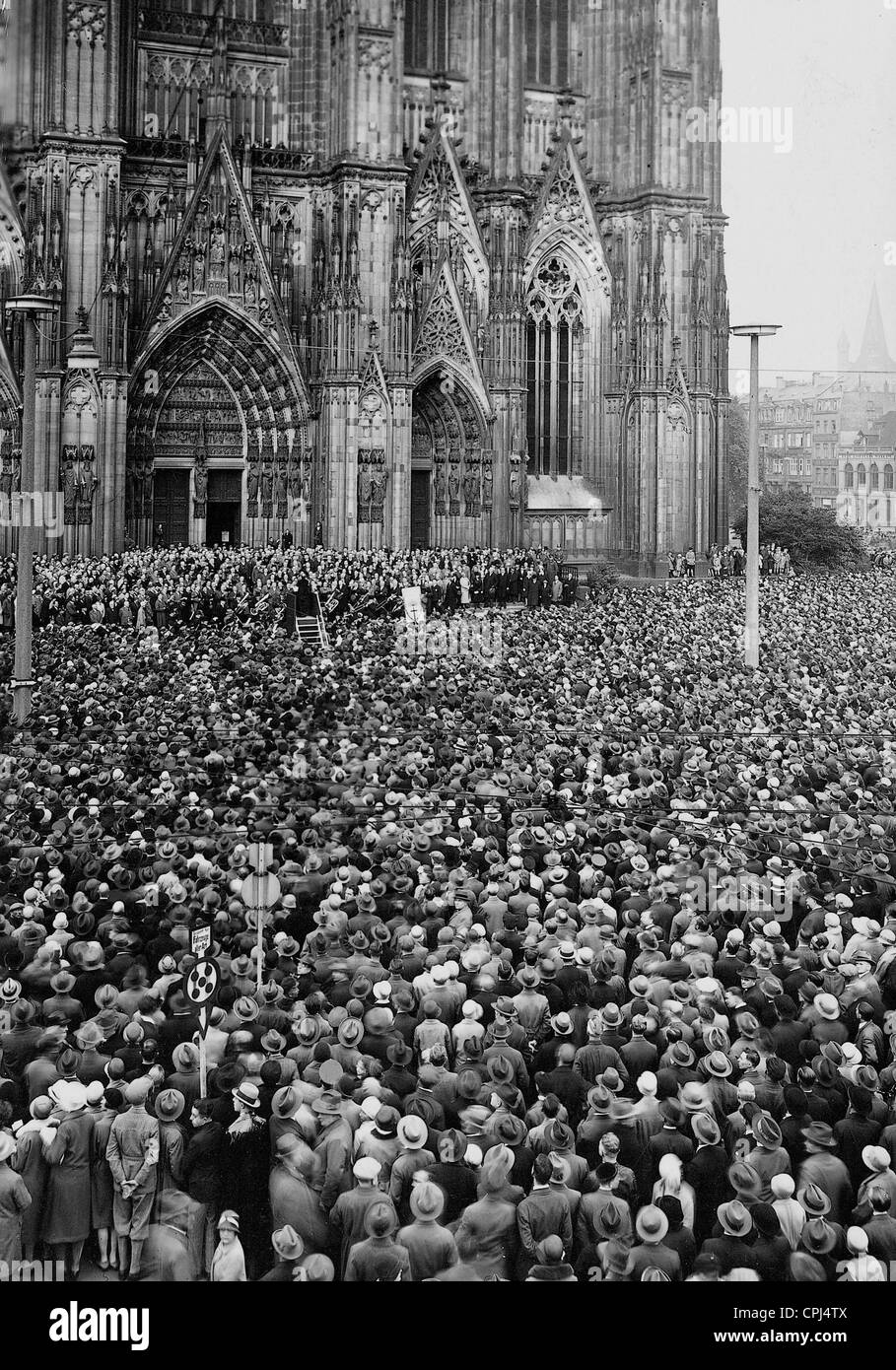 Manifestation contre le Traité de Versailles à Cologne, 1933 Banque D'Images