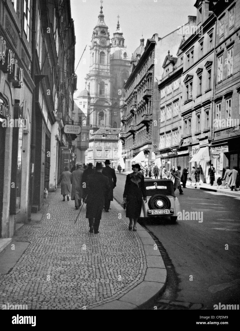 Église Saint-Nicolas à Prague, 1939 Banque D'Images