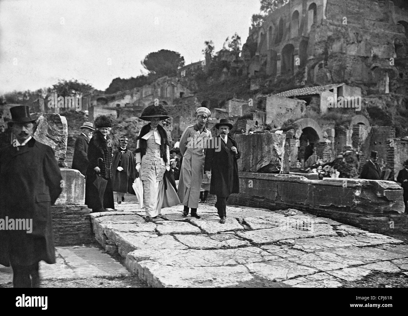 Guillaume de Prusse et la princesse héritière à Rome, 1911 Banque D'Images