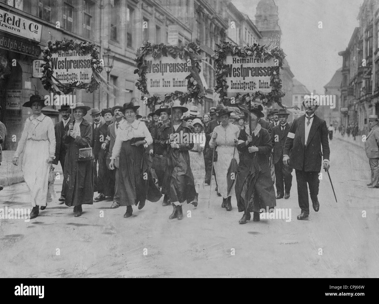 Défilé de démonstration de "West Prussiens fidèle à la Patrie", 1920 Banque D'Images