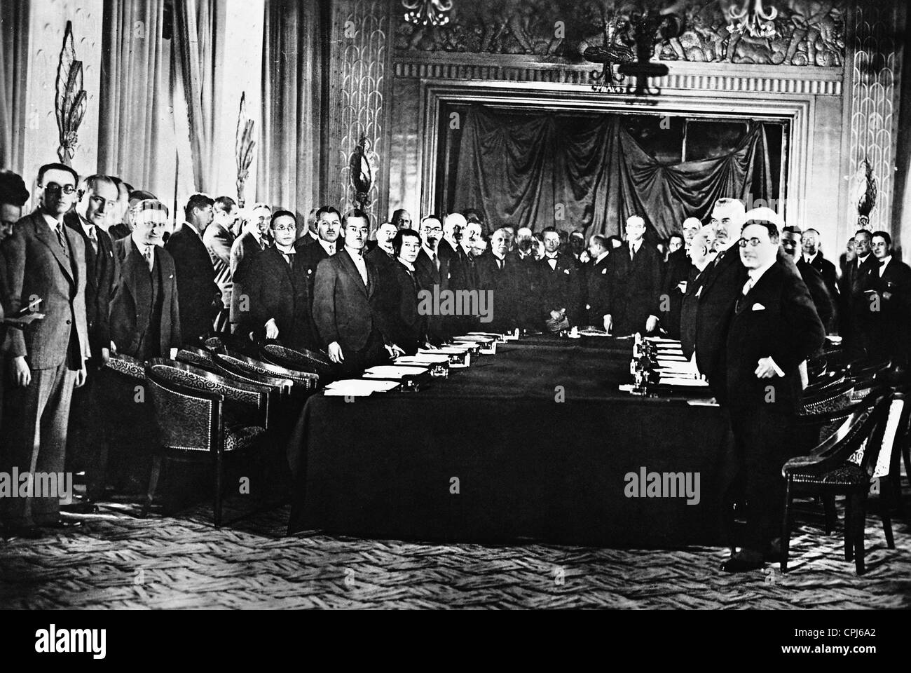 La Commission des réparations à Paris, 1929 Banque D'Images