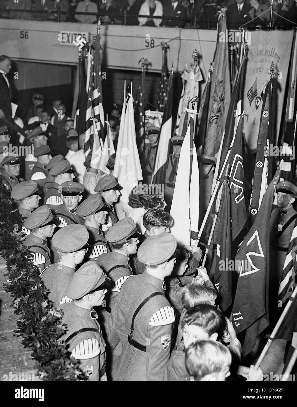 Réunion des anciens combattants de l'German-Americans à New York en 1934 Banque D'Images