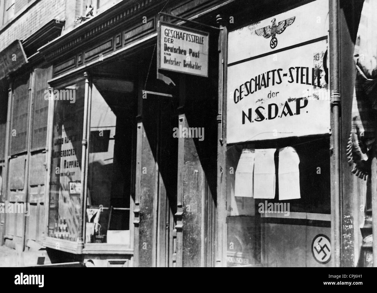 Bureau du parti Nazi en 1932, New York Banque D'Images