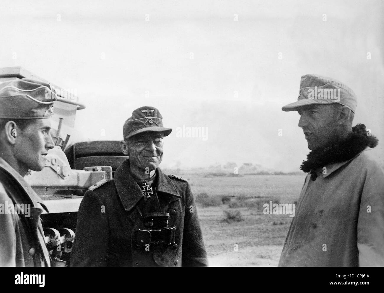 Le Lieutenant-colonel Kramer avec le capitaine Walter Fromm, 1941 Banque D'Images