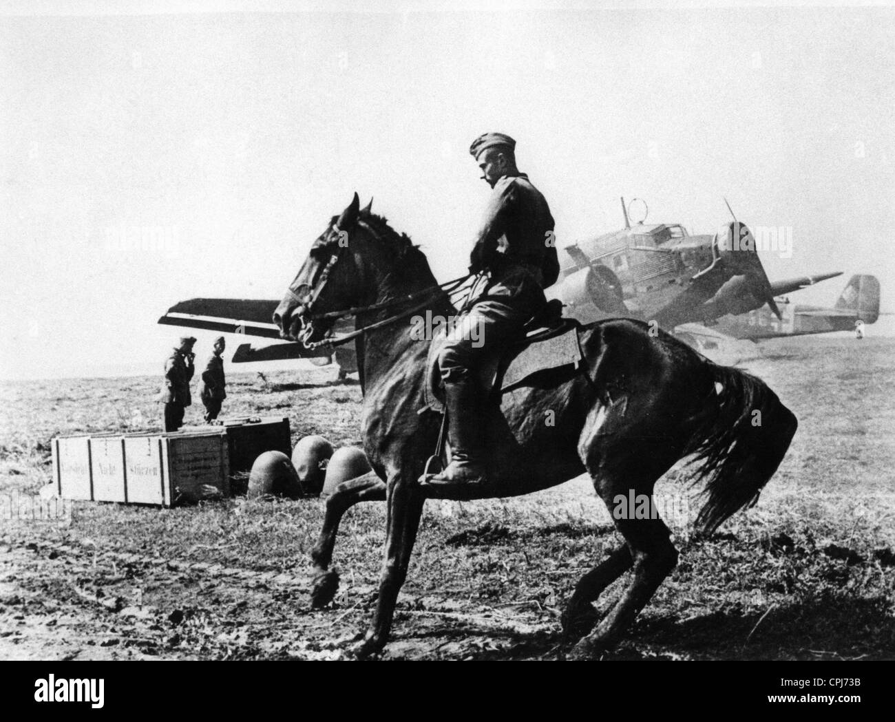 L'allemand monté messenger Sur le front de l'Est, 1941 Banque D'Images