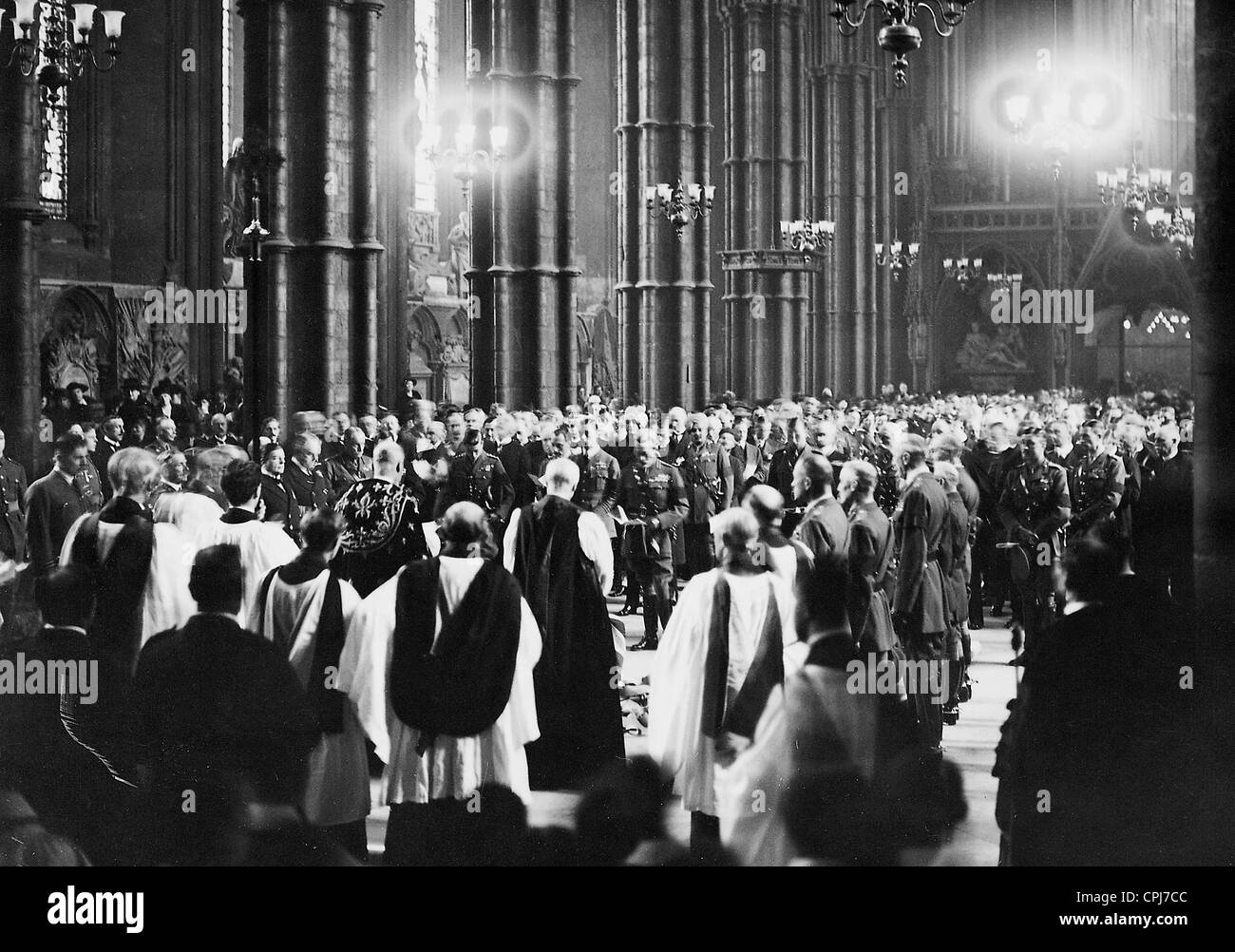 Le roi George V en l'abbaye de Westminster, 1920 Banque D'Images