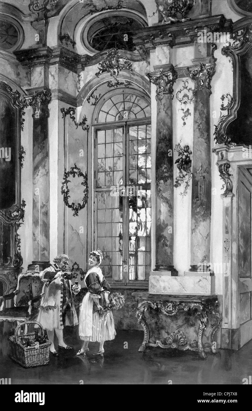 'Im Schloss zu Bruchsal' Banque D'Images