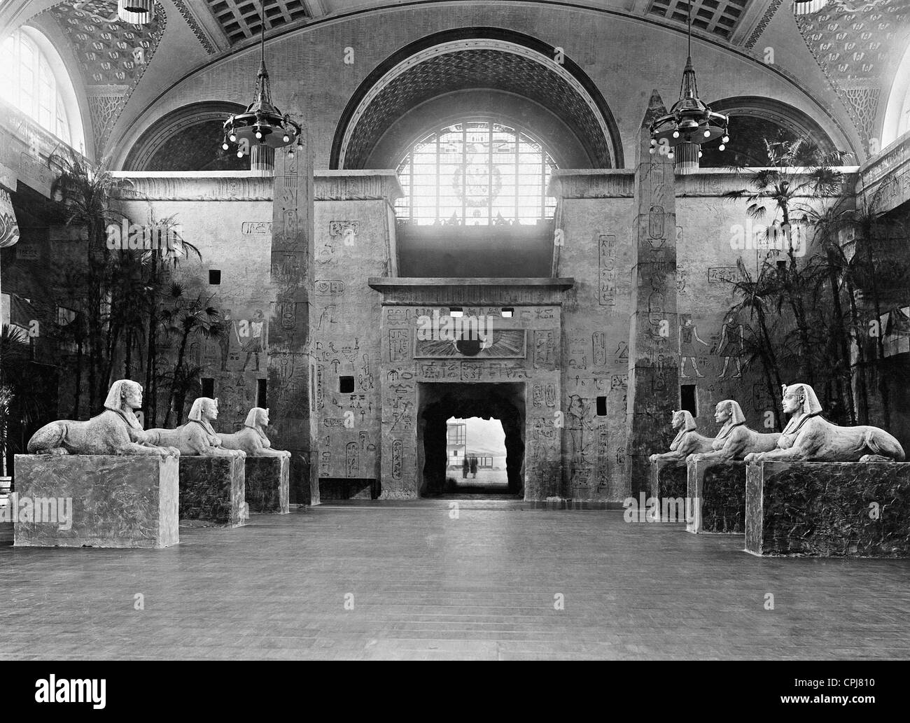 Salles d'exposition au jardin zoologique, 1909 Banque D'Images