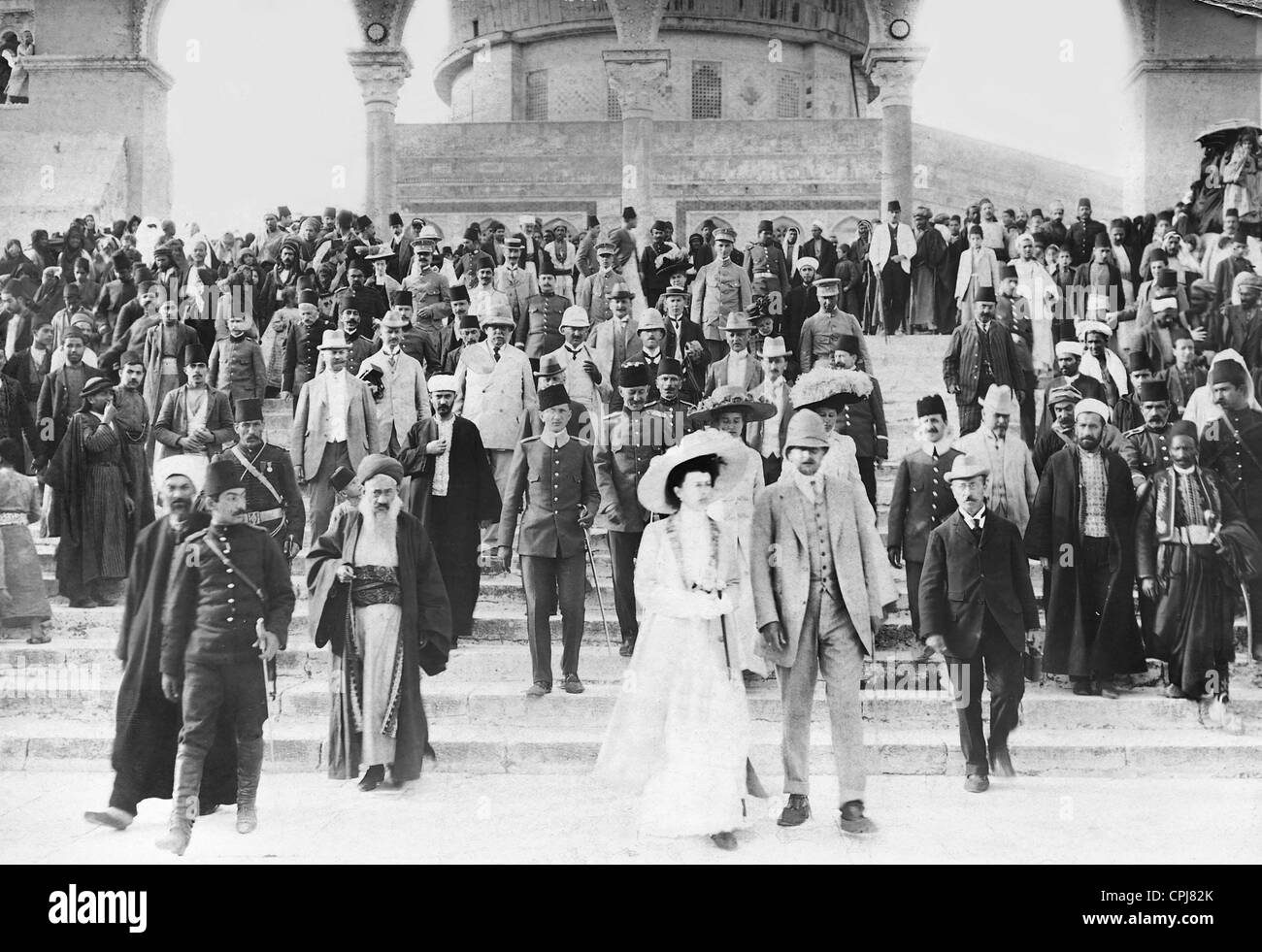 Prince Eitel Friedrich et Sophie Charlotte à Jérusalem, 1910 Banque D'Images