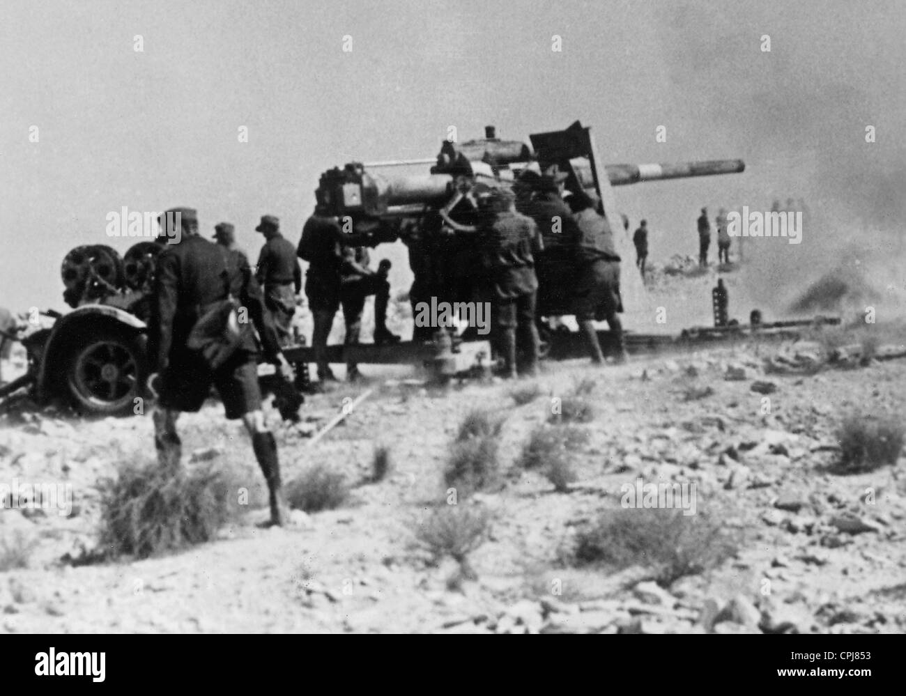 Flak allemande en Afrique, 1941 Banque D'Images