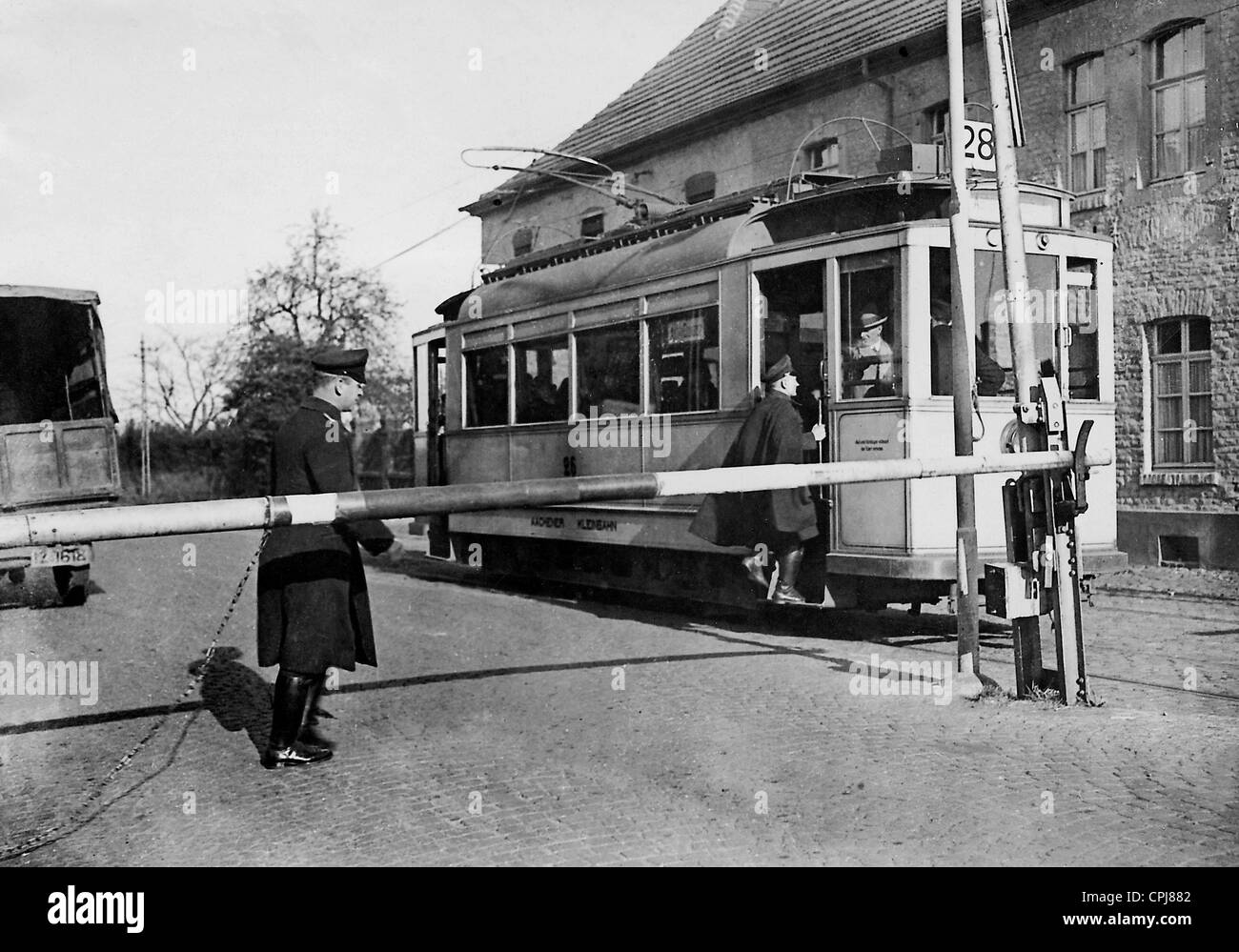 Le contrôle à la frontière, 1931 Banque D'Images