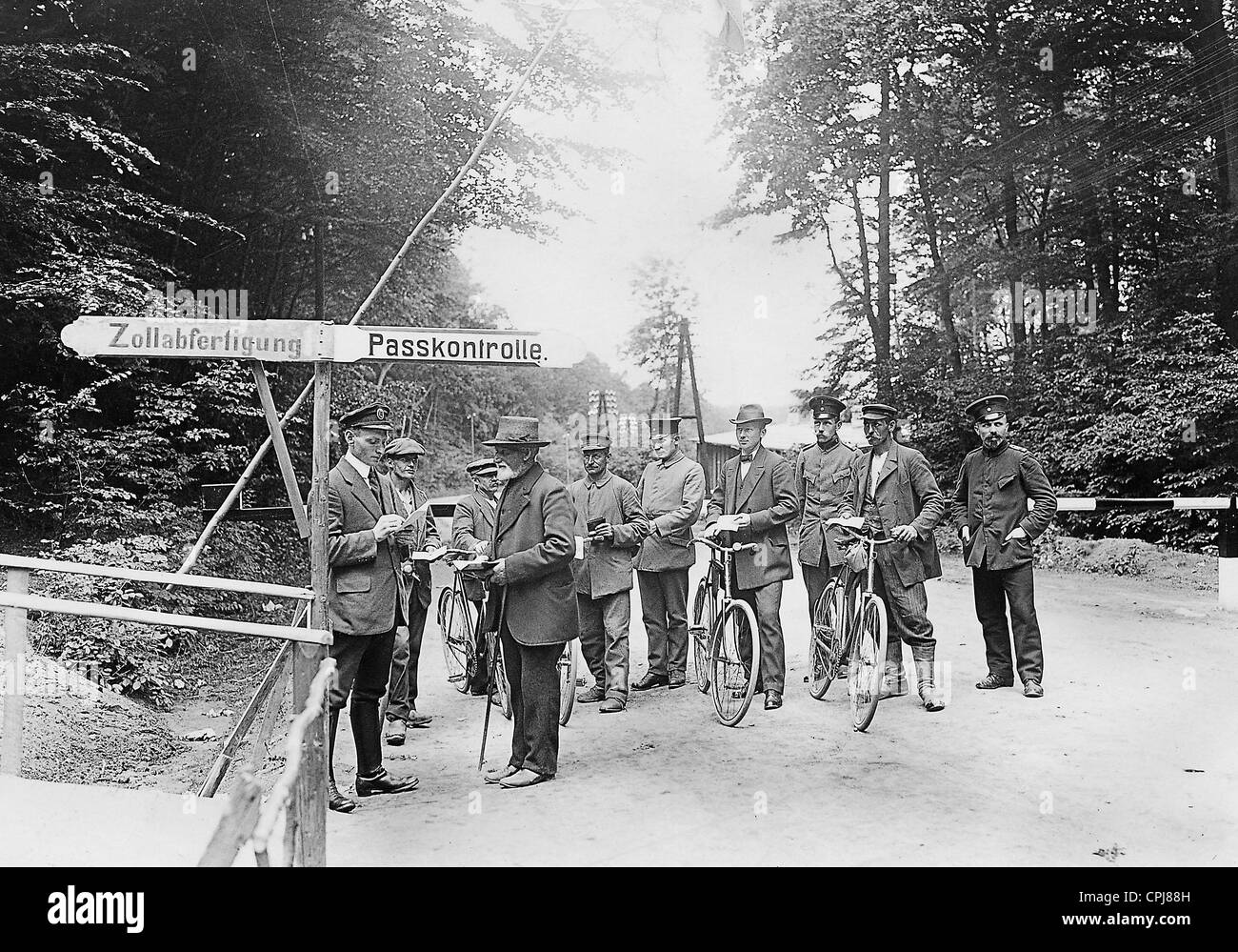 La frontière près de Danzig, 1932 Banque D'Images