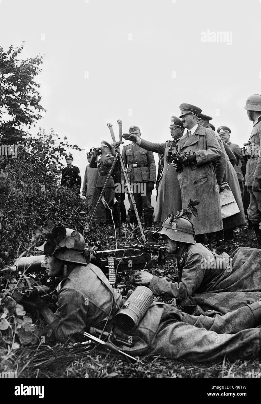 Werner Freiherr von Fritsch avec Adolf Hitler à la manoeuvre, 1936 Banque D'Images