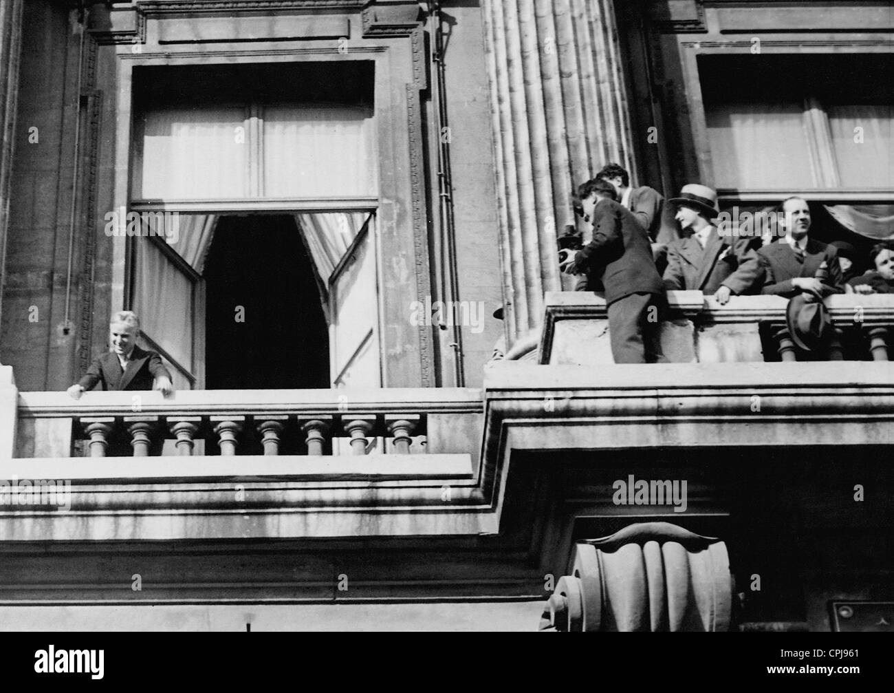 Charles Chaplin à Paris, 1931 Banque D'Images