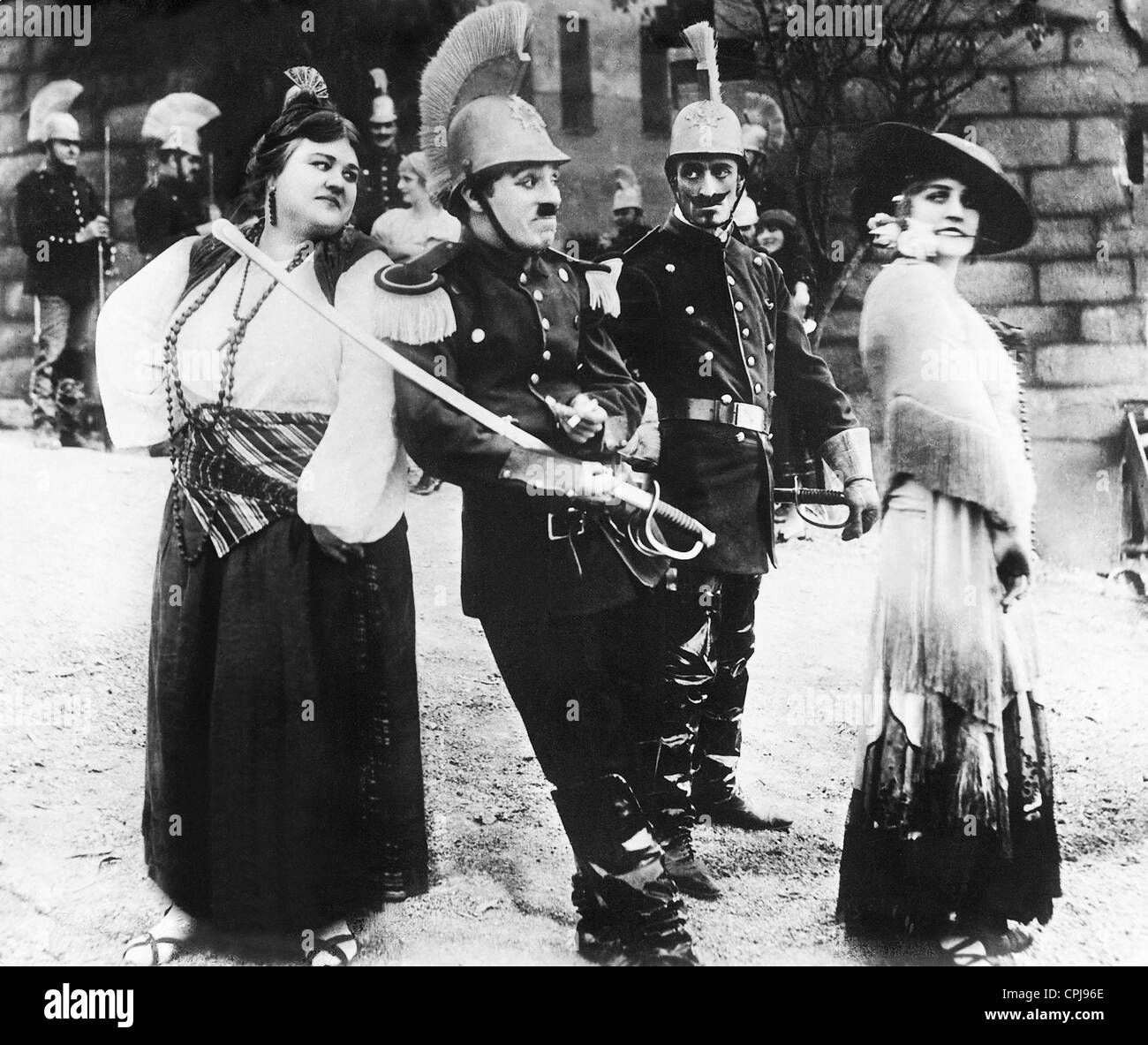 Charles Chaplin dans 'Charlie Chaplin's Burlesque sur Carmen', 1916 Banque D'Images