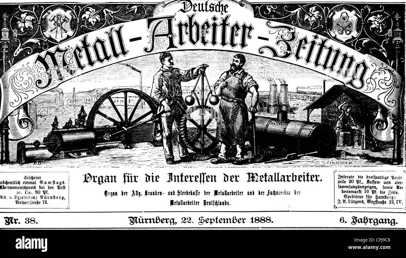 Journal de la métallurgie, 1888 Banque D'Images