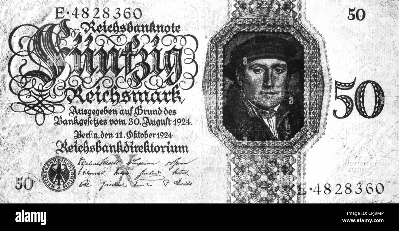 Cinquante Reichsmark Banque D'Images