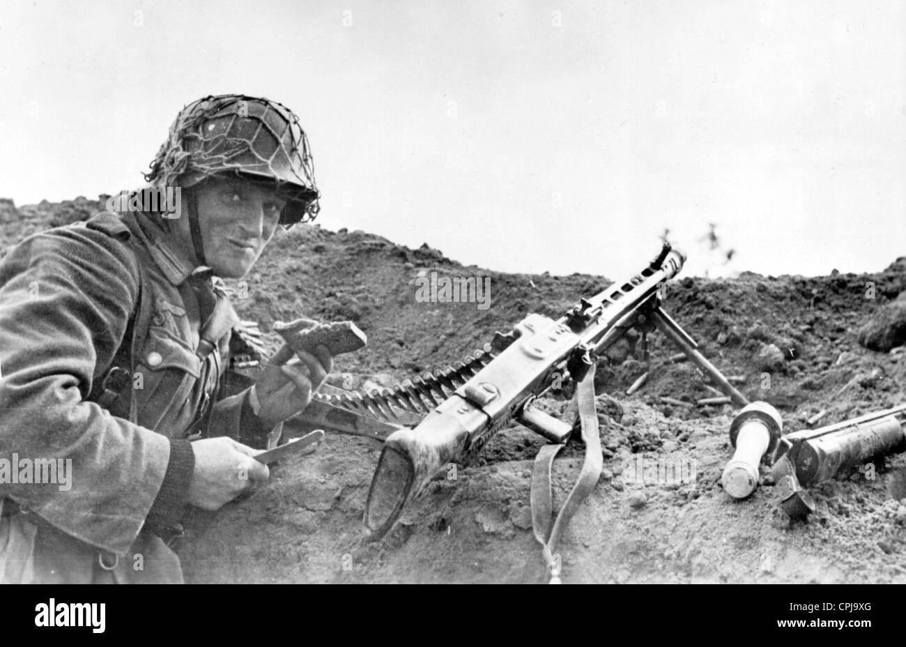 Soldat allemand sur le front de l'Est, 1943 Banque D'Images