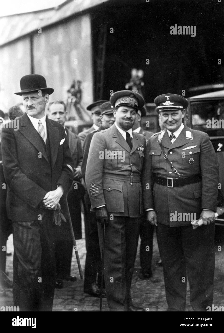 Ulrich von Hassel, le maréchal Balbo, et Hermann Goering, 1933 Banque D'Images