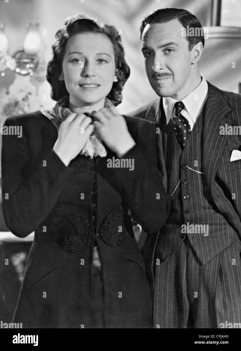 Leny Marenbach et Ferdinand Marian dans 'Ein Zug faehrt ab', 1942 Banque D'Images