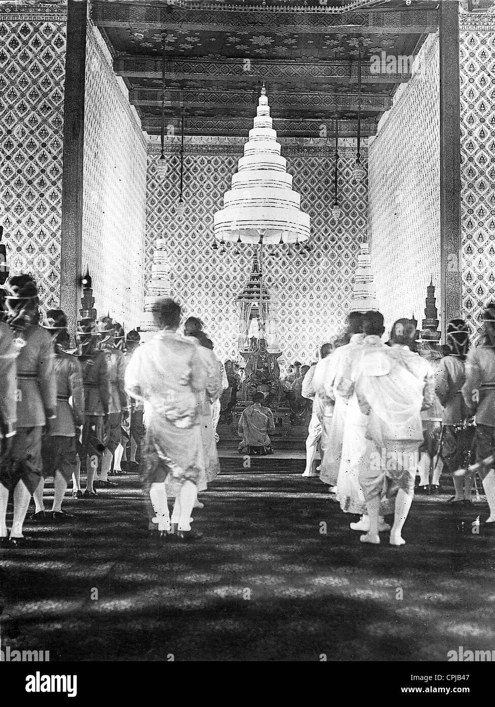 Couronnement du Roi Vajiravudh à Bangkok, 1910 Banque D'Images