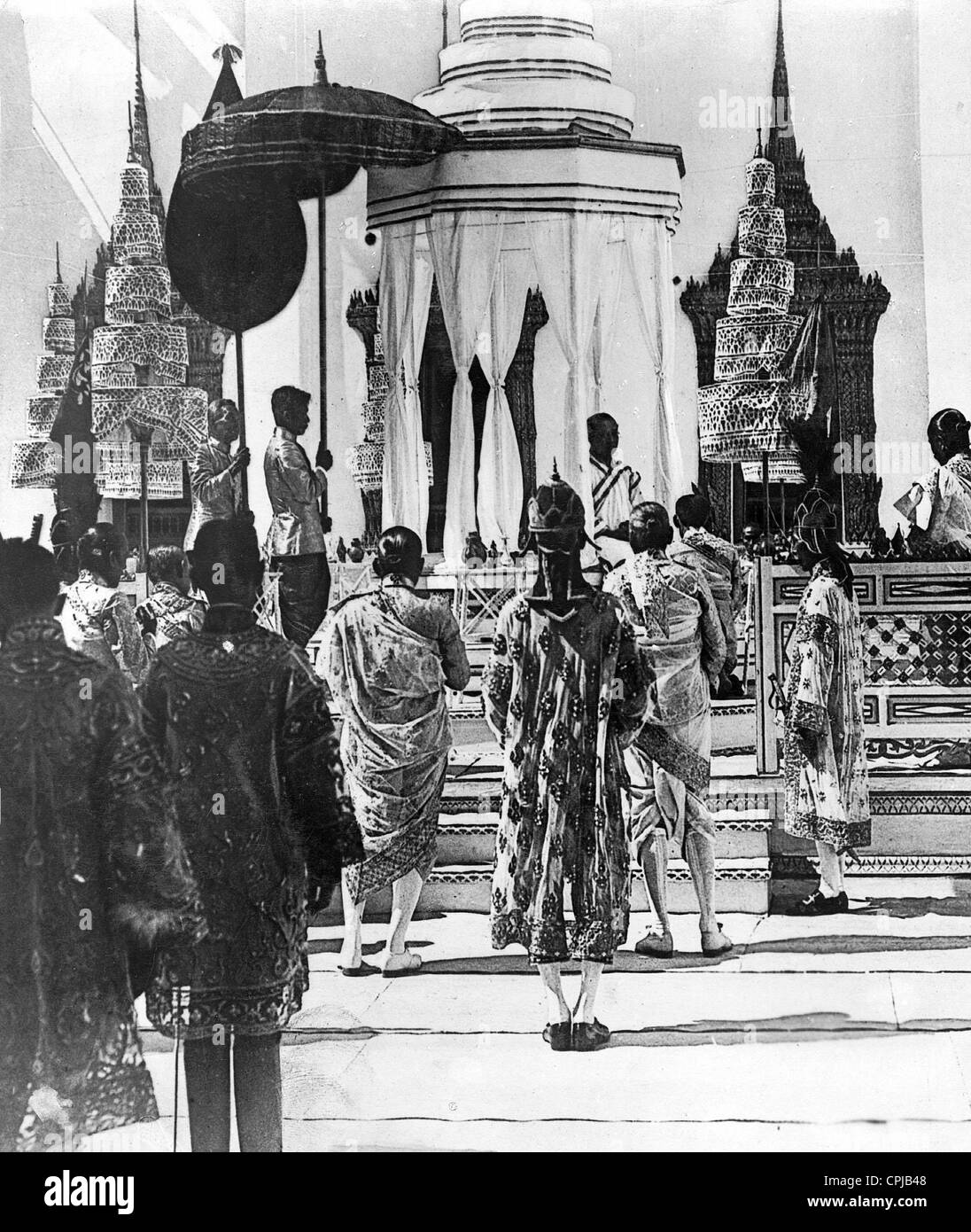 Couronnement du Roi Vajiravudh en Thaïlande, 1910 Banque D'Images