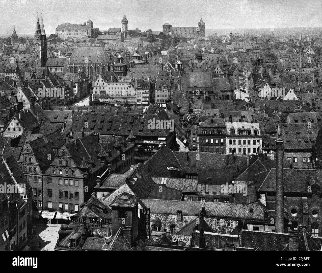 Vue sur la ville de Nuremberg Banque D'Images