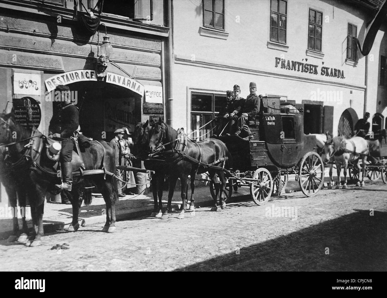 Transport postal du domaine royal et impérial de l'armée des Habsbourg, 1909 Banque D'Images