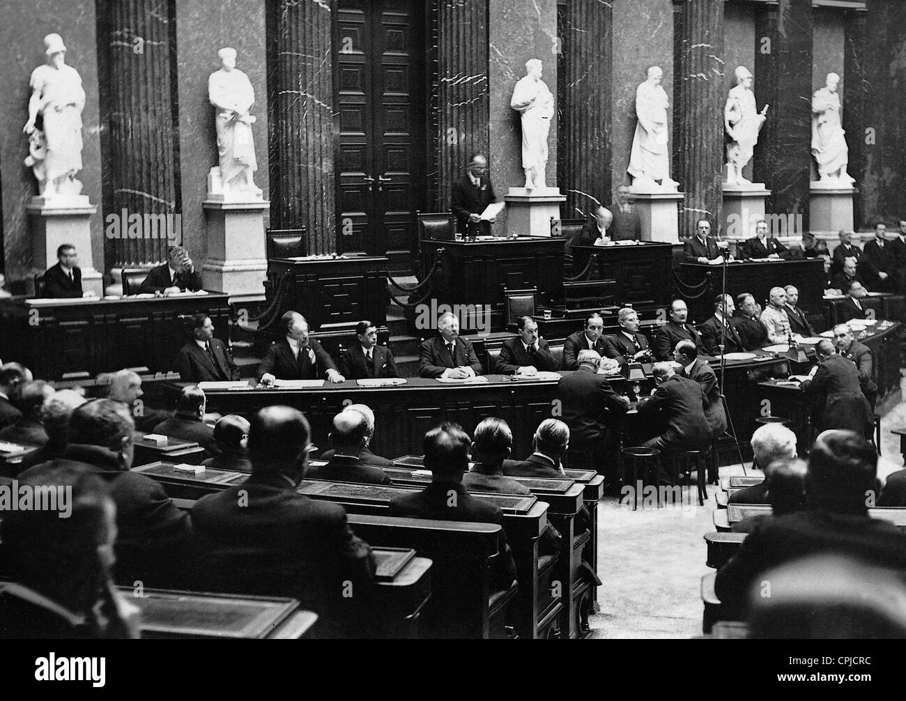 Séance d'ouverture du Bundestag de l'Autriche, 1934 Banque D'Images