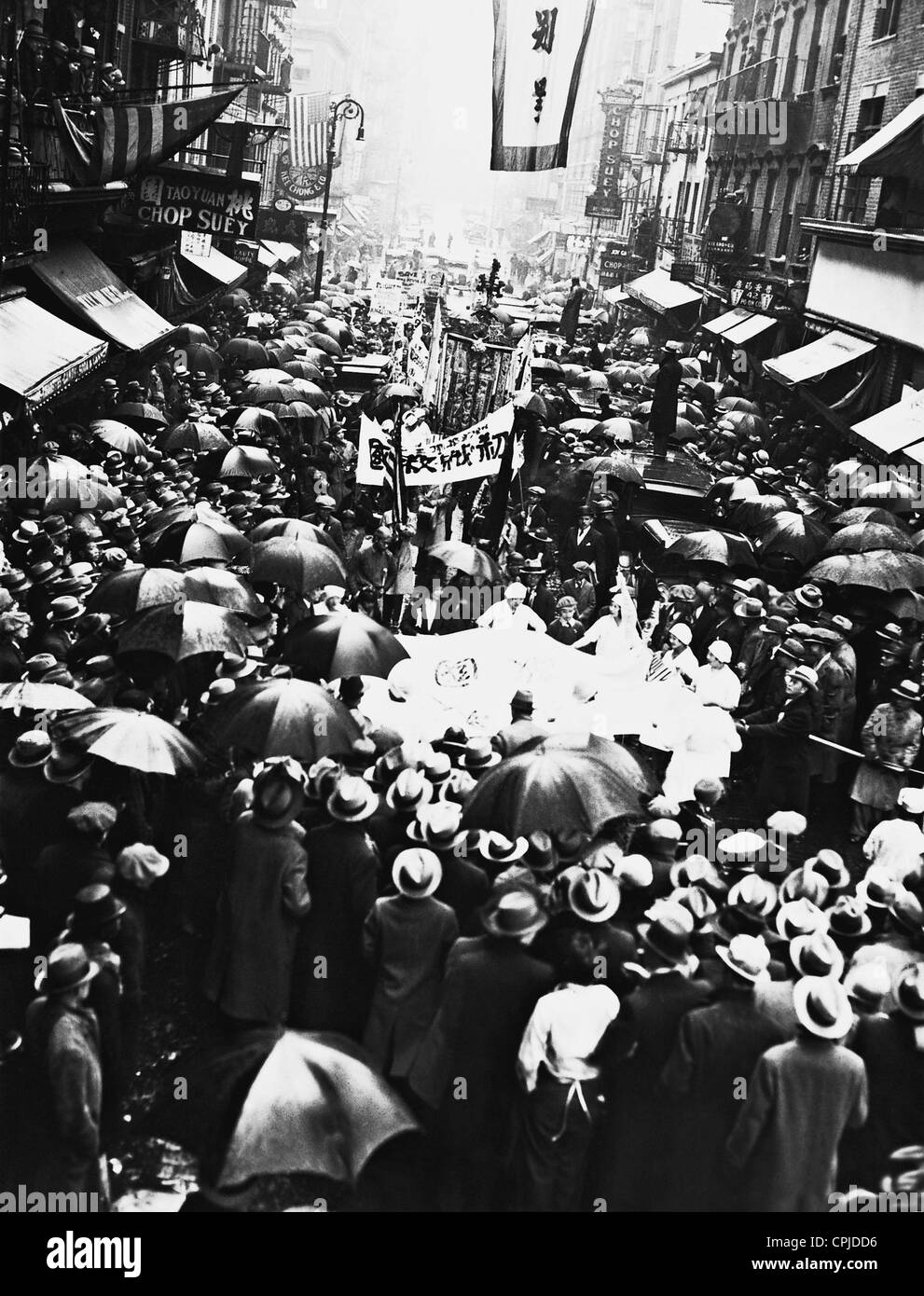 Défilé dans le quartier chinois, 1932 Banque D'Images