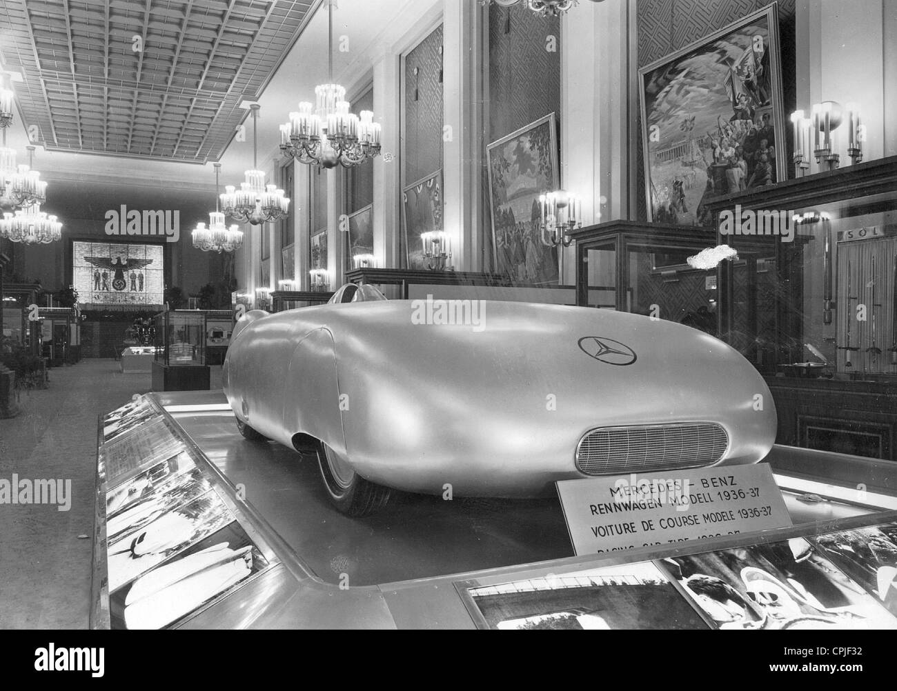 Voiture de course Mercedes-Benz model 1936/37 Banque D'Images