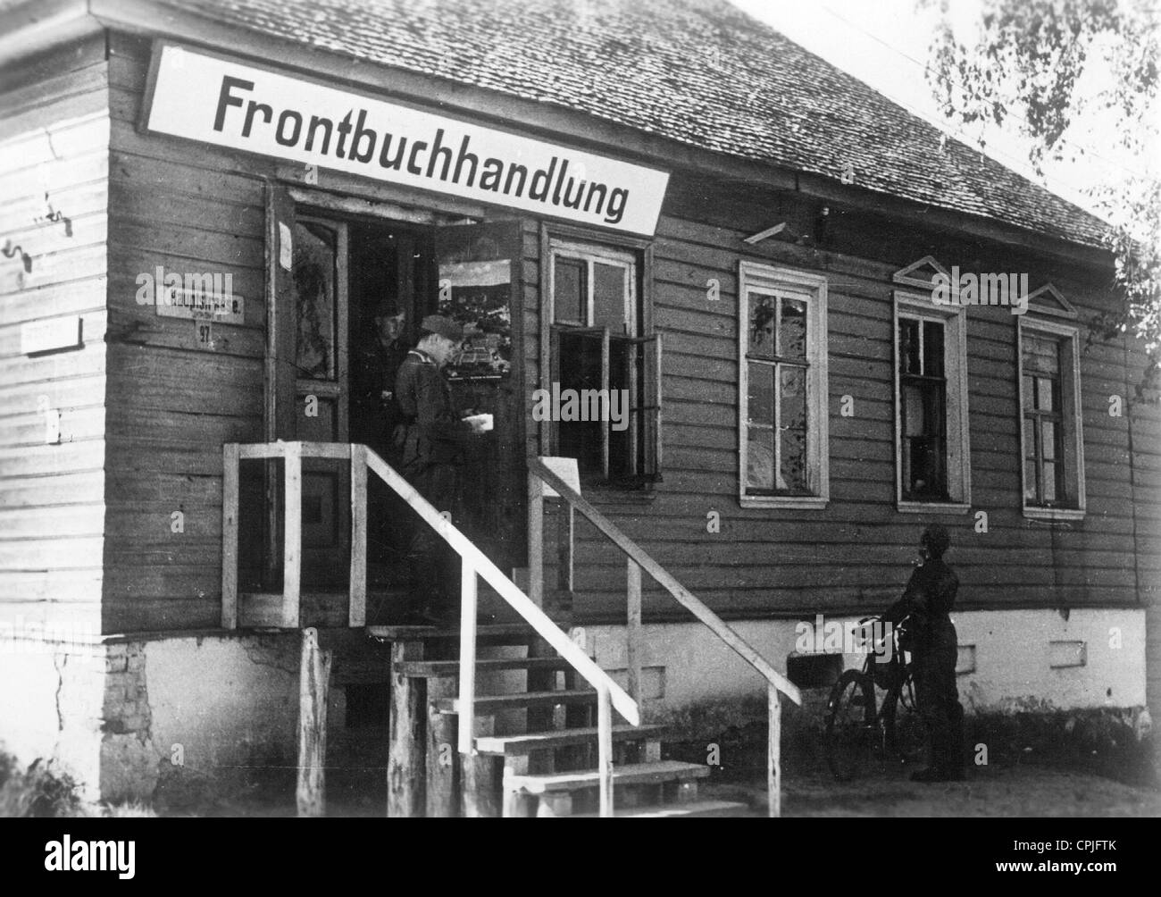 Librairie de front allemande en Russie pendant la Seconde Guerre mondiale, 1942 Banque D'Images