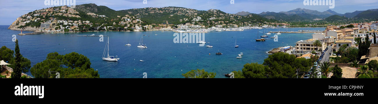 Panorama Port Andratx Banque D'Images