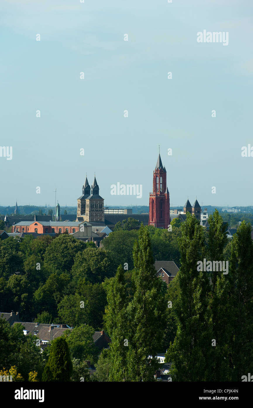 Vue sur la ville, Maastricht, Limbourg, Pays-Bas, l'Europe. Banque D'Images