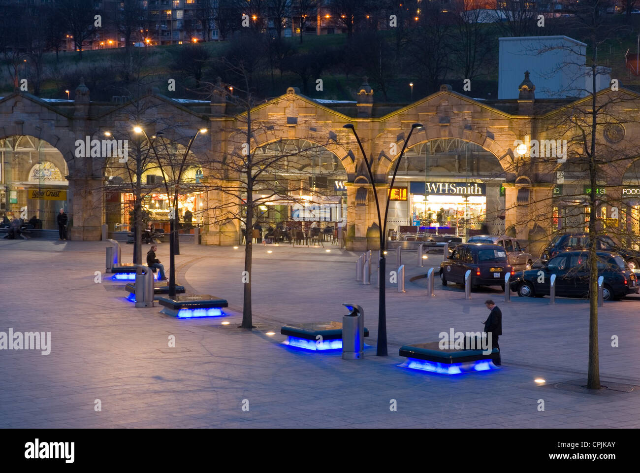 La place de la gerbe, Sheffield Midland Railway Station et Park Hill Banque D'Images