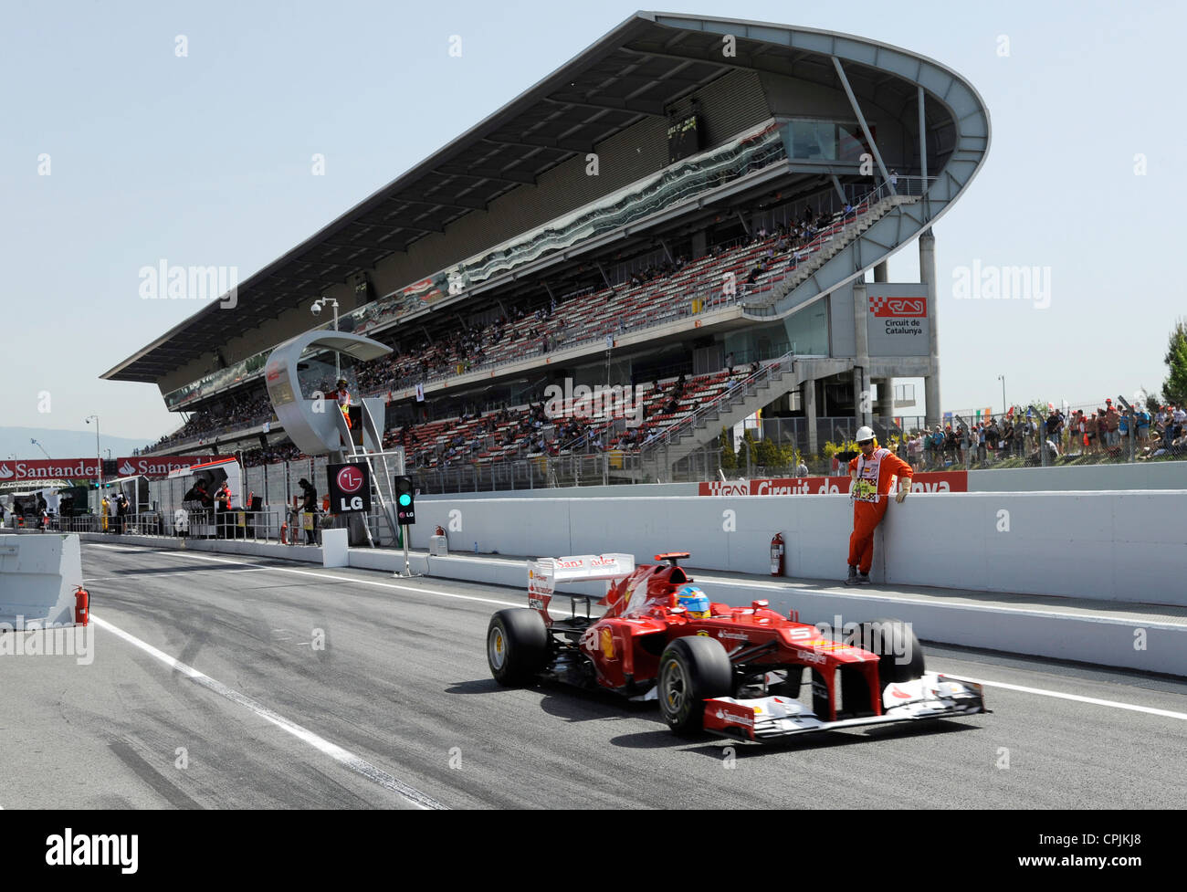 Fernando Alonso (ESP) Ferrari F2012 pendant le Grand Prix de Formule 1 d'Espagne 2012 Banque D'Images