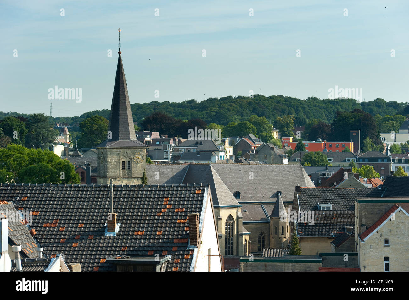 Vue sur la ville, Valkenburg, Limbourg, Pays-Bas, l'Europe. Banque D'Images