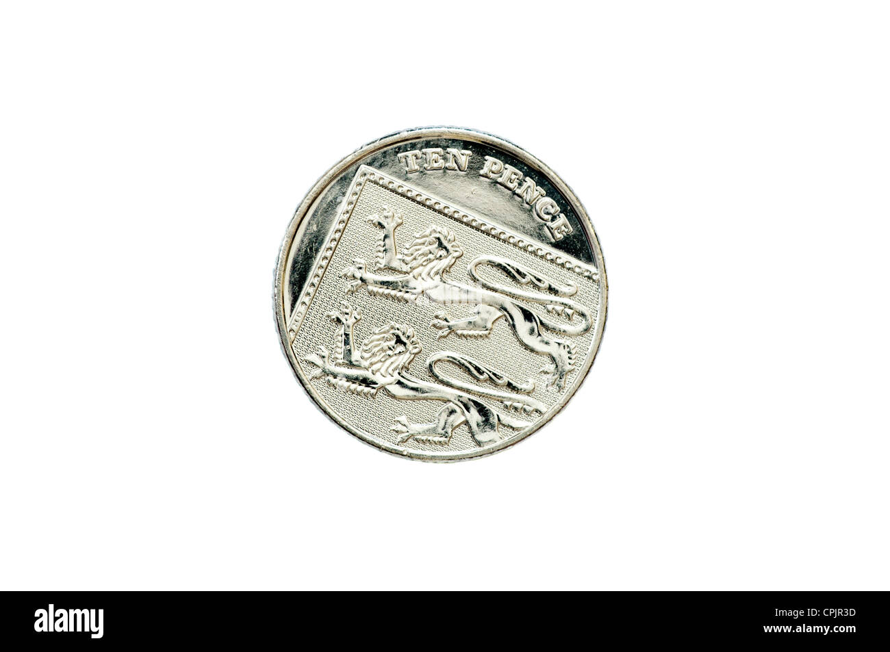 Dix Pence Coins 10p fr Service Banque D'Images