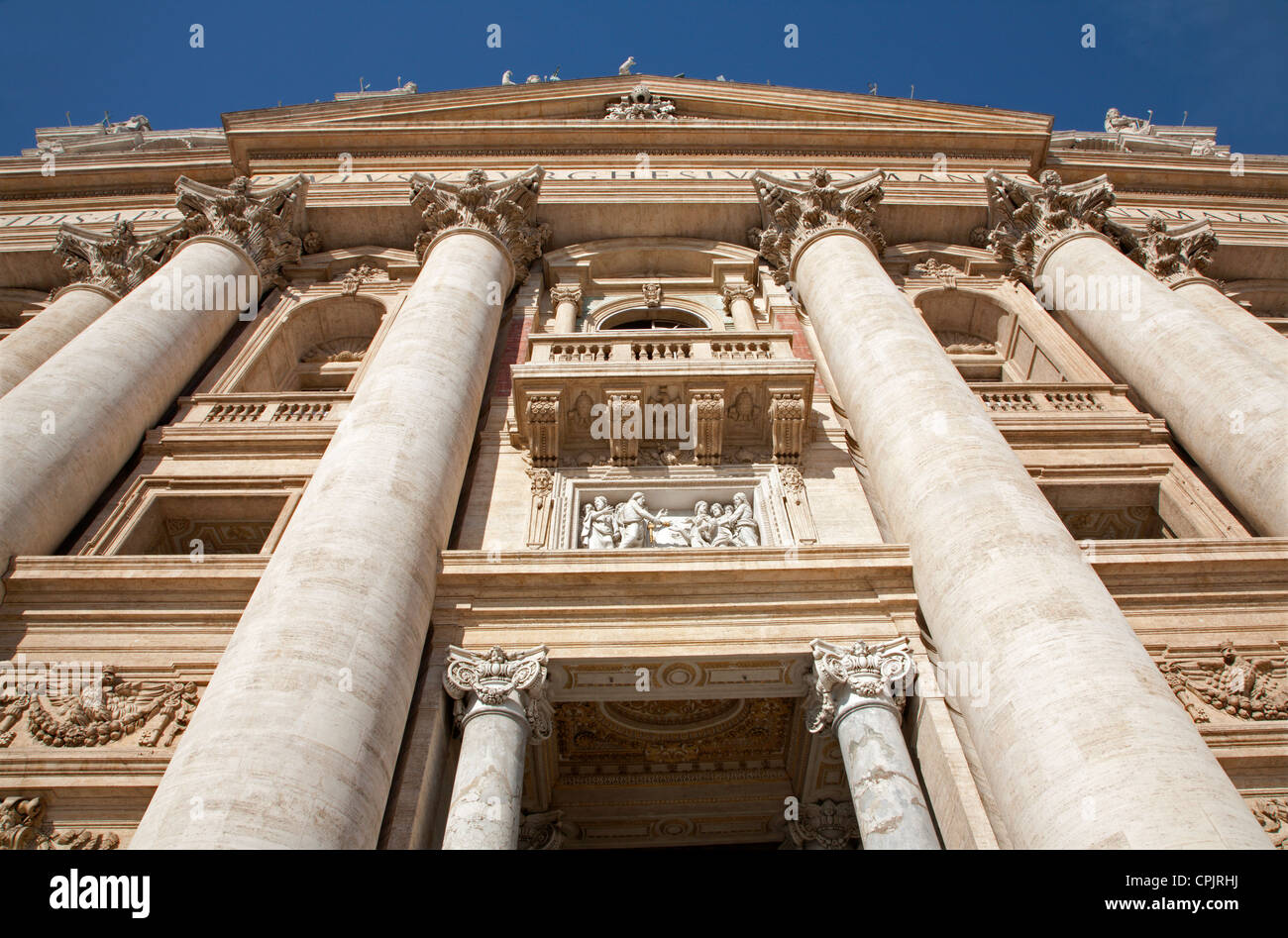 Rome - Façade de st. Basilique Saint-Pierre Banque D'Images