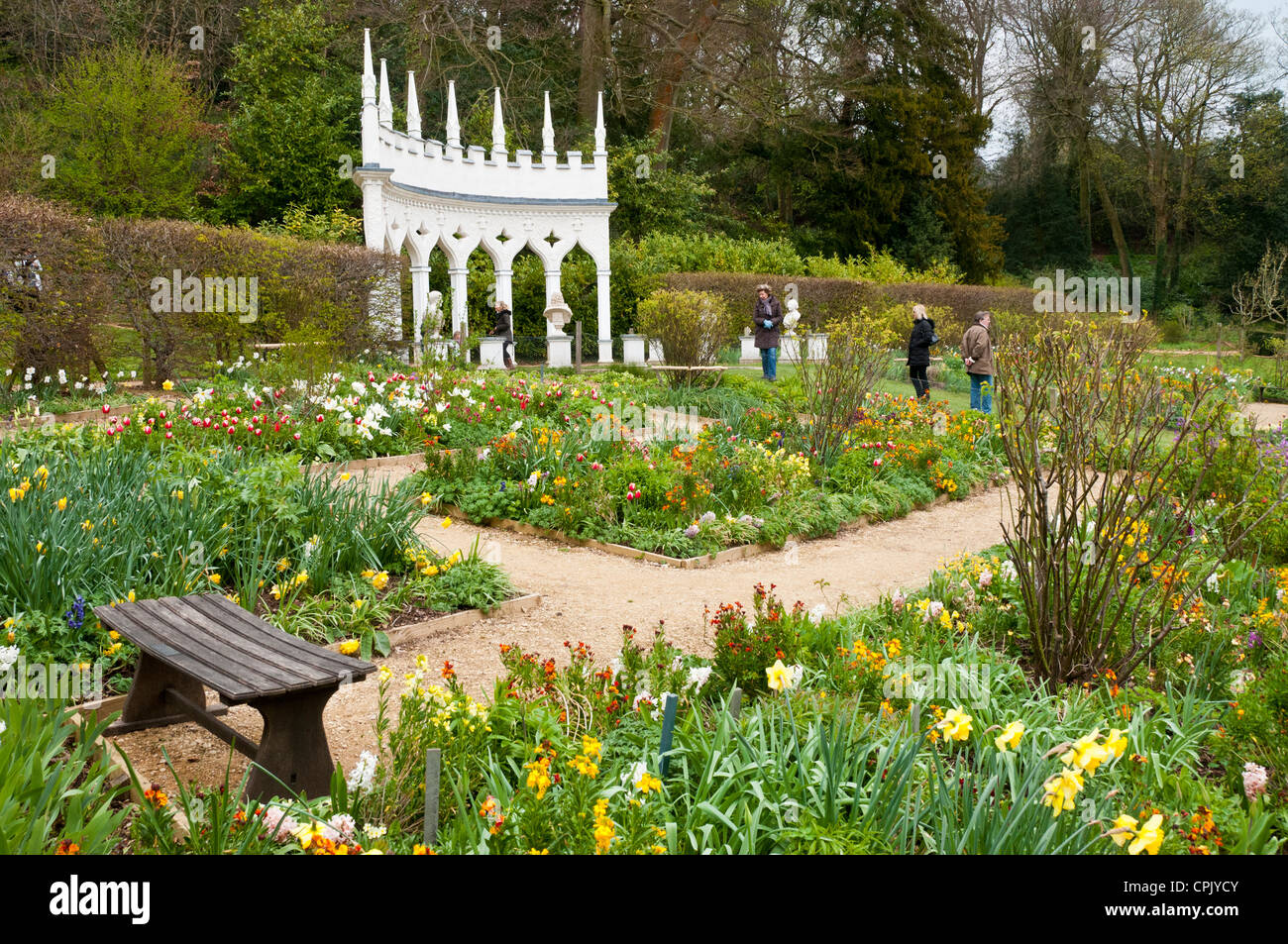 Jardin de style rococo, Painswick, Gloucestershire, Royaume-Uni Banque D'Images