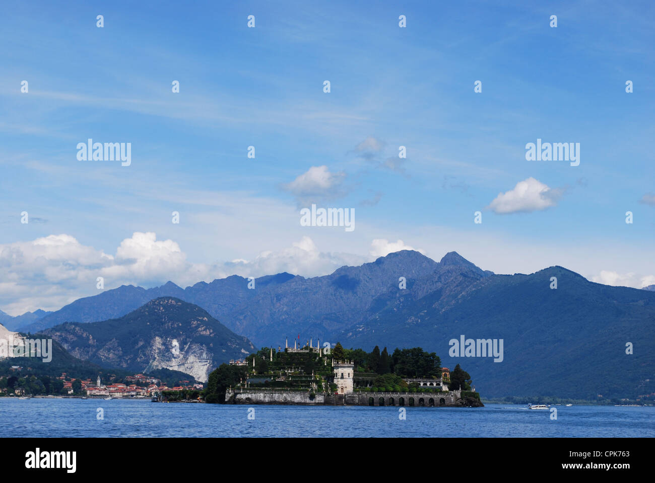 Panorama de l'Isola Bella, l'Île Borromée sur le lac Majeur, Stresa, Italie Banque D'Images