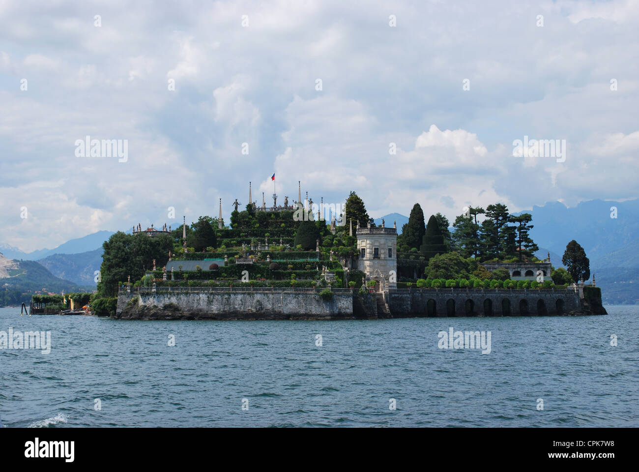 Panorama de l'Isola Bella, l'Île Borromée sur le lac Majeur, Stresa, Italie Banque D'Images