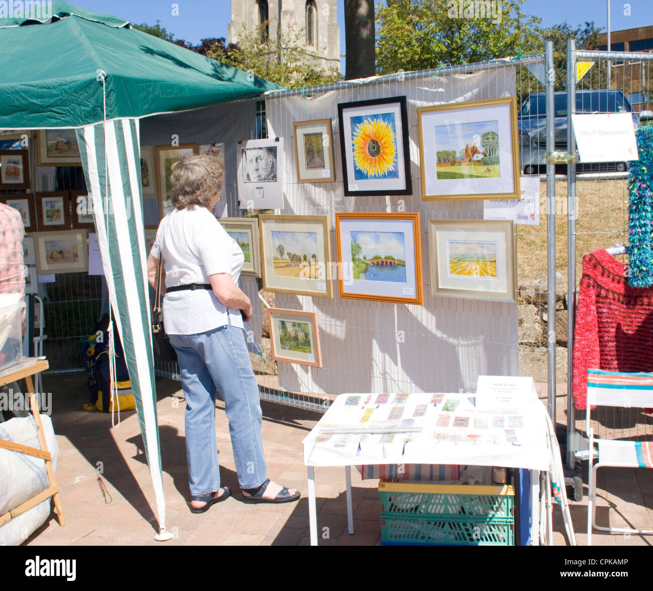 Exposition d'art en plein air Worcestershire Worcester Angleterre UK Banque D'Images