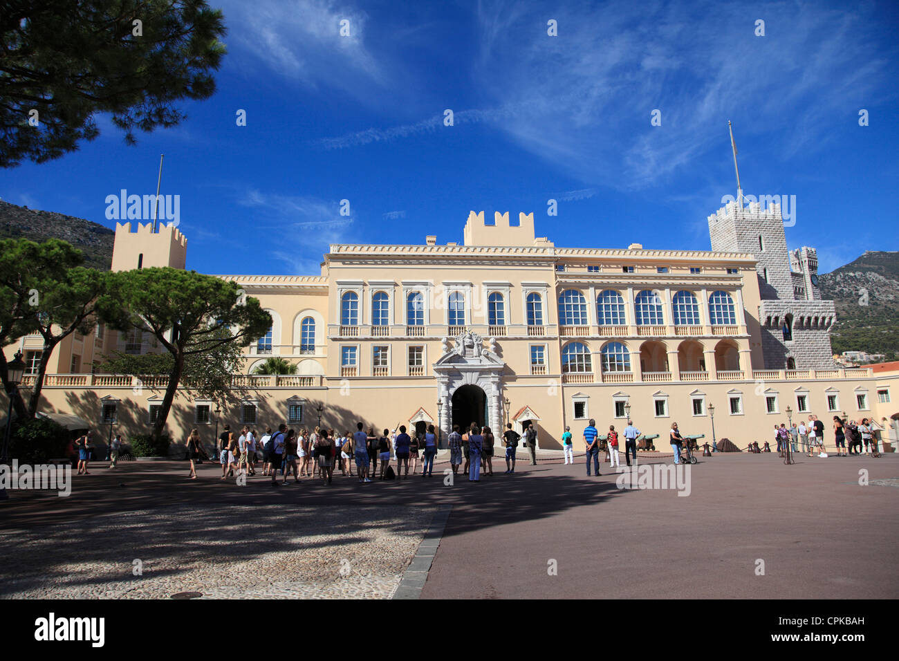 Princes de Grimaldi Palace, Palais Royal, Monaco, Cote d'Azur, Méditerranée, Europe Banque D'Images