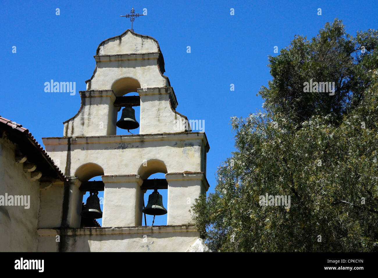 La Mission de San Juan Bautista, le campanile de San Juan Bautista, California Banque D'Images