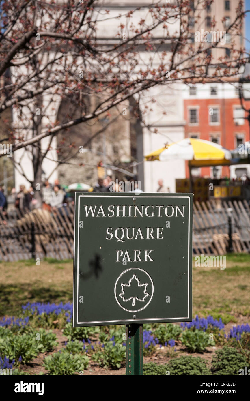 Washington Square Park, Greenwich Village, NEW YORK Banque D'Images