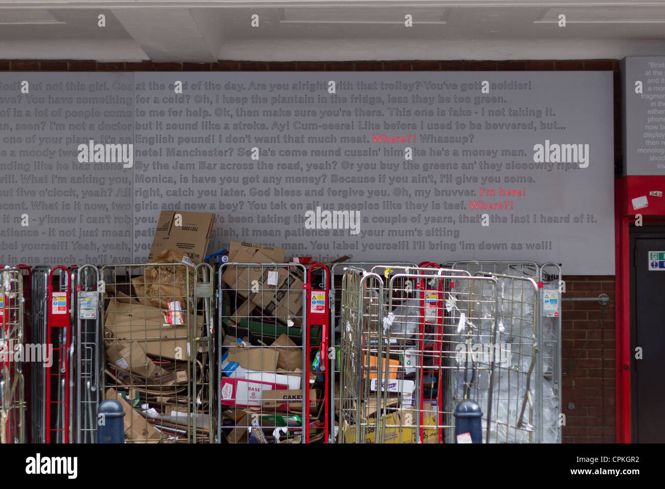 Affichage de l'art à Brixton Banque D'Images
