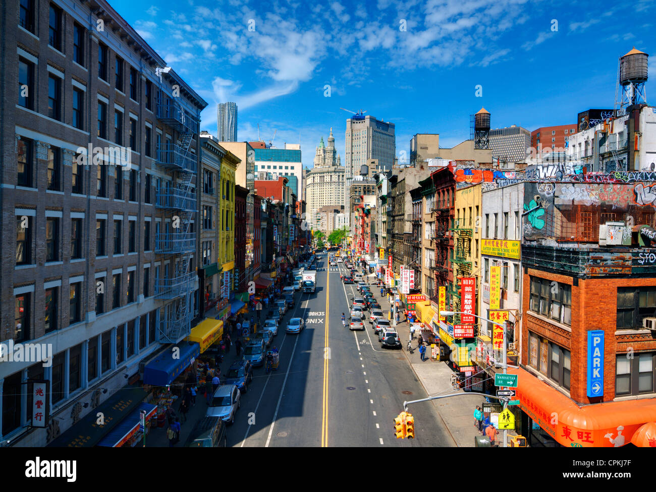 East Broadway dans Chinatown, New York, New York, USA. Banque D'Images