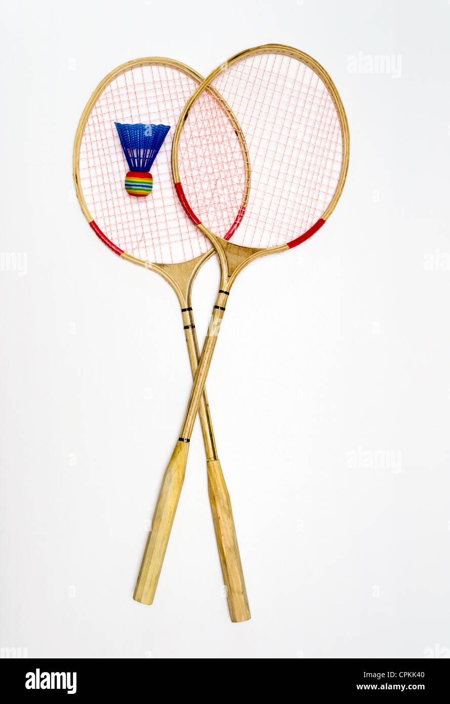 Deux raquettes de badminton Banque D'Images