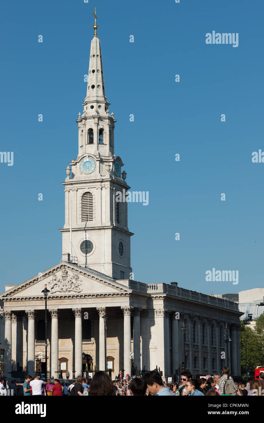 St Martin in the Fields Church Trafalgar Square de Londres. Banque D'Images